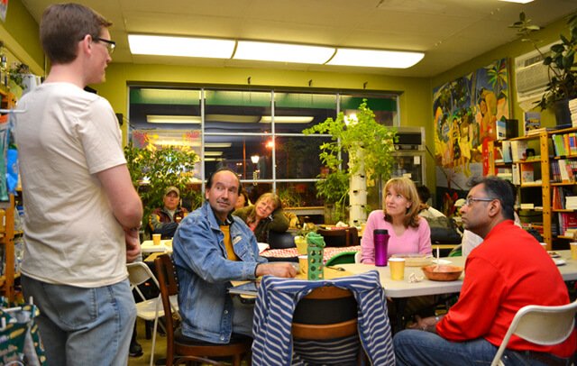 Jason Young delivers a presentation at Arnold's Way