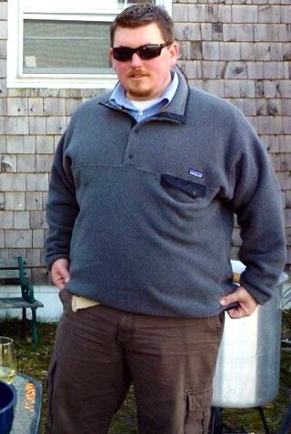 Jason Young is photographed before changing to a raw vegan diet