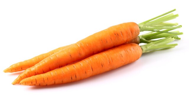 Carrots against white background