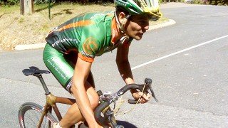 Harley Johnstone, a.k.a. "Durianrider," riding a bicycle