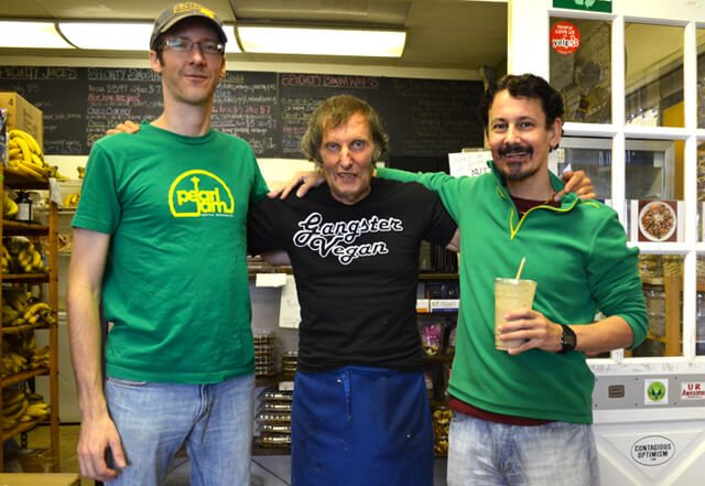 Brian Rossiter is photographed with Arnold Kauffman and Luis Souza at Arnold's Way on September 13, 2014