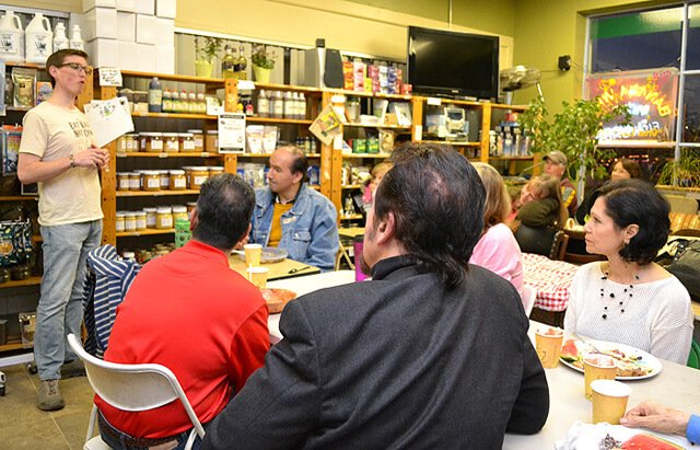 Jason Young tells his transformation story at the April 2013 Arnold's Way potluck