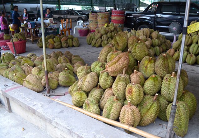 Durian at Muang Mai Market in Chiang Mai, Thailand