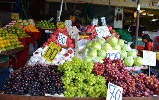 Grapes and other fruits at Muang Mai Market in Chiang Mai, Thailand