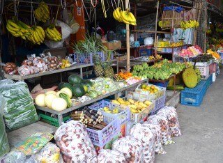 Jackfruit and many more fruits at Muang Mai Market in Chiang Mai, Thailand