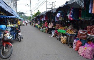 A pathway at Muang Mai Market in Chiang Mai, Thailand