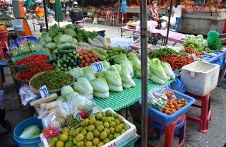 Vegetables aplenty at Muang Mai Market in Chiang Mai, Thailand