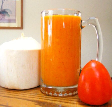 Recipe for Sweet Persimmon Coconut Drink by Mike Vlasaty