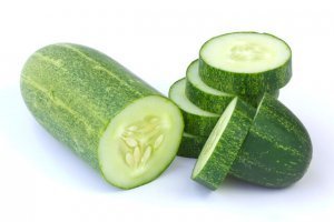 Cucumber on white background