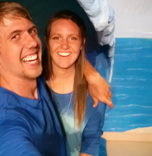Jessica Fuller poses with her boyfriend