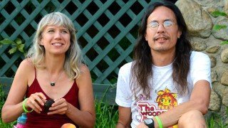 Happy Healthy Vegan's Ryan Lum and Anji Bee at the Woodstock Fruit Festival in 2013