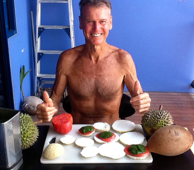 Robert Lockhart making Green Smoothie with Sprouted Coconut