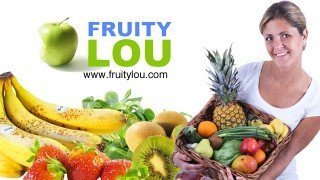 Louise Koch with a large amount of fruit