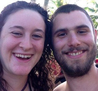 Benjamin Beeler poses with Megan Sherow in Hawaii