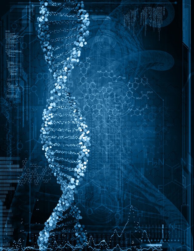 Digital illustration of DNA