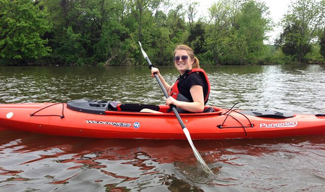 Stephanie Kent kayaks