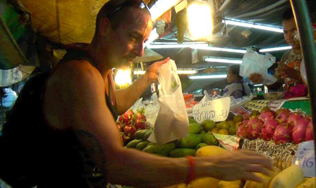 Victor VanRambutan shops for fruits abroad