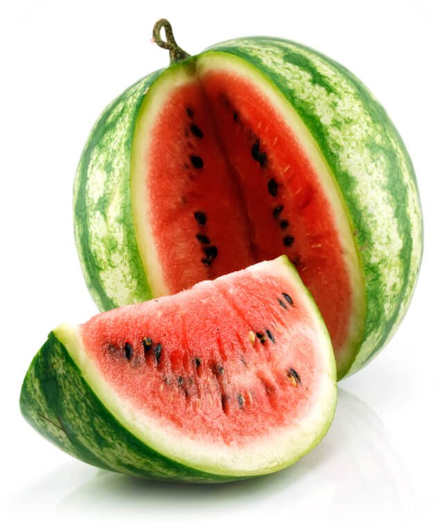 A watermelon slice from a cut melon
