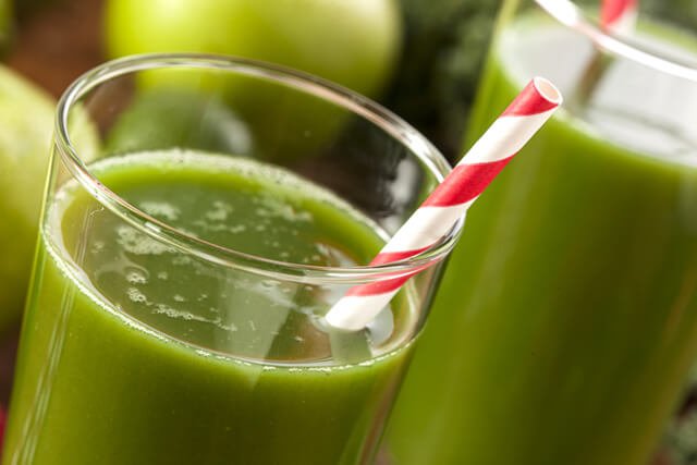 Green smoothie made with Granny Smith apples