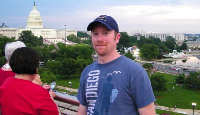 Terry McMenamin smiles before fireworks in Washington, D.C., on July 4, 2011.