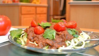 Recipe for Zucchini Spaghetti with Savory Marinara Sauce from Brian Rossiter
