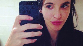 Jenny Lapan takes a self-photo in a mirror