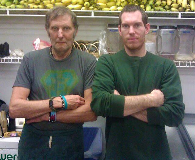 Korey Constable is photographed with Arnold Kauffman at Arnold's Way