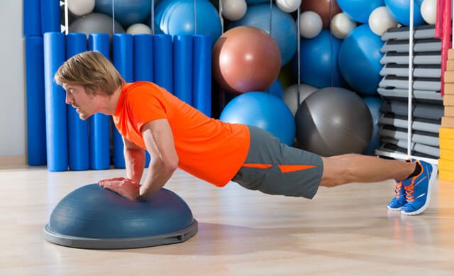 Man practicing diamond push-ups