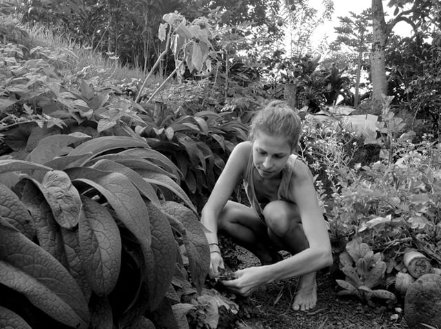 Kat Green is gardening