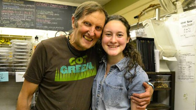 Megan Sherow is photographed with Arnold Kauffman