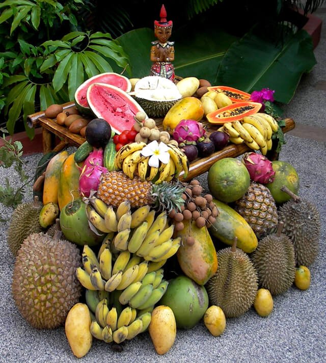 Petr Cech's fruit stash at a retreat in Koh Samui in 2010