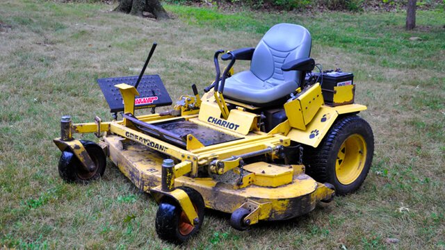 Great Dane Chariot zero-turn lawnmower on grass