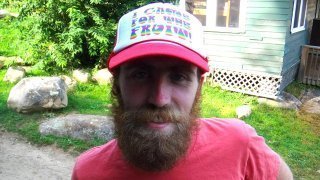 Ronnie Smith wears an "I came for the fruit!" cap