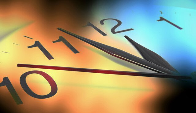 Illiustration of hour, minute and second clock hands