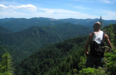 Jeff Sekerak overlooks Tillamook Forest