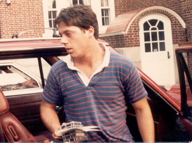 Rick Dina in 1986 before adopting a raw vegan diet