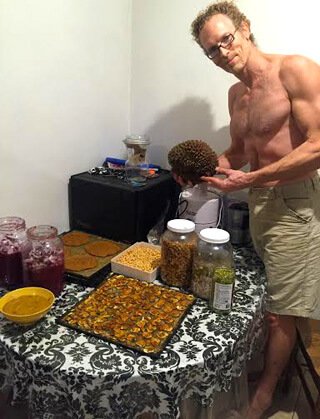 Jay Kaiser with kimchi and durian on Halloween 2015