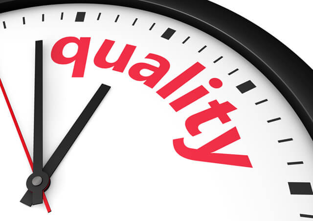 A concept illustration featuring quality of life on a clock