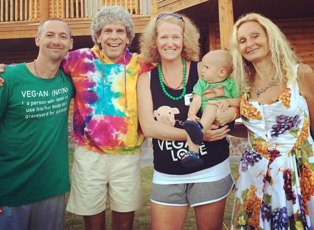 Don Bennett, Anne Osborne and friends pose at the 2015 Woodstock Fruit Festival