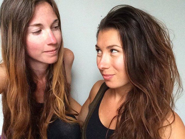 Rawthenticity's Lori Weiss and Nicole Gregg look at each other