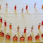 Color Mirrors are arranged in a heart on white background