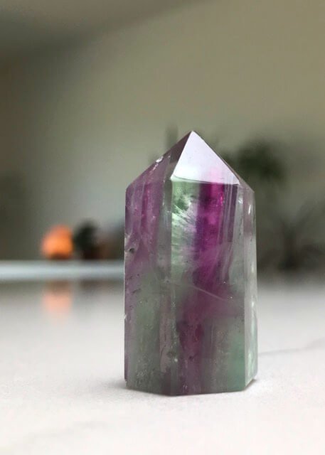 A fluorite gemstone