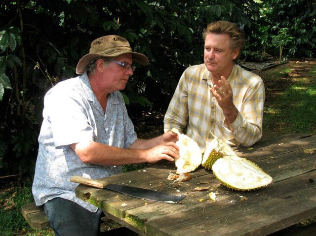Ken Love eats durian with Bill Pullman