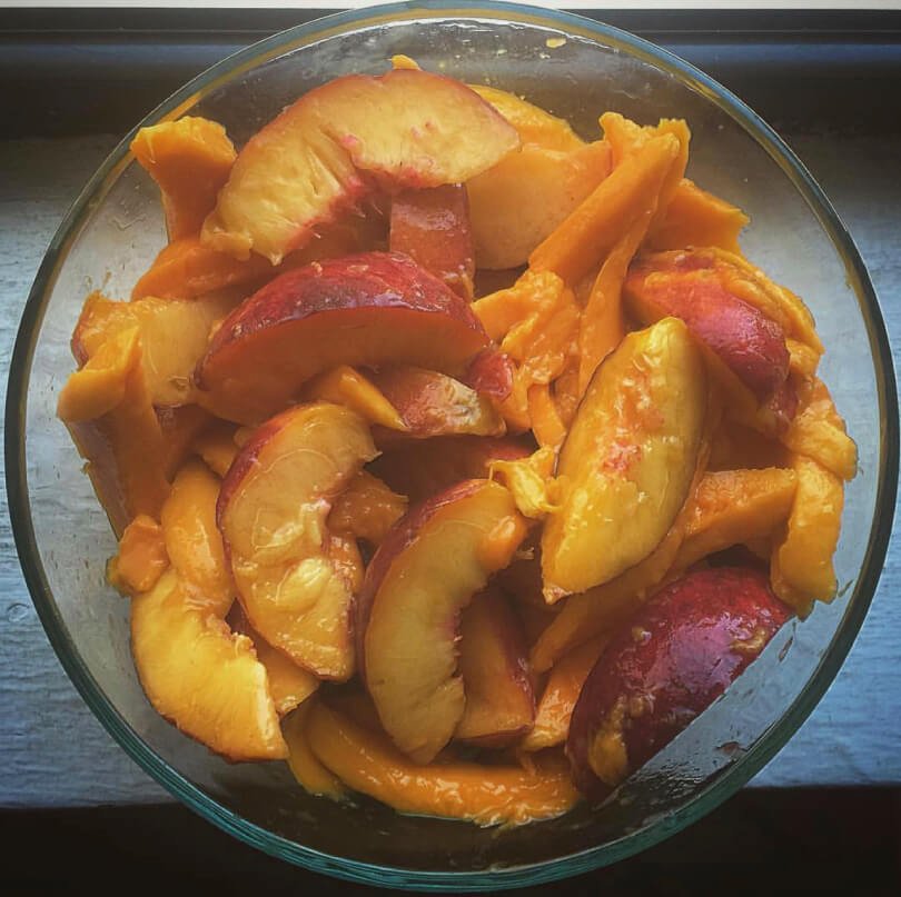 Mango-Peach-Orange Fruit Salad recipe - TJ Long - Raw Vegan Recipes - Fruit-Powered
