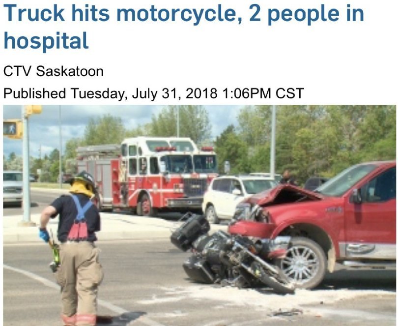 Chris Kendall - motorcycle crash - CTV News clipping - Fruit-Powered